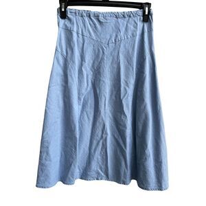 Selene Sport Women's Small Blue Washed Skirt Linen Blend‎ S